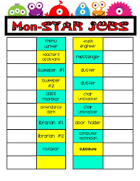 Printable Classroom Job Chart Pictures Www