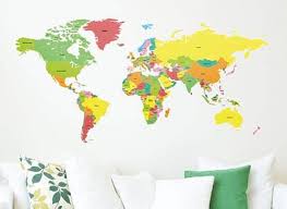 Countries Of The World Map Wall Sticker