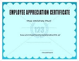 Employee Certificate Format Doc Luxury Recognition Template Best
