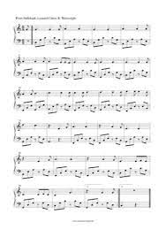 leonard cohen free piano sheet pdf