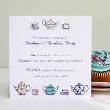personalised tea party invitations by
