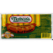 nathans beef franks skinless cold