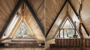 a frame cabin in forest carpathian