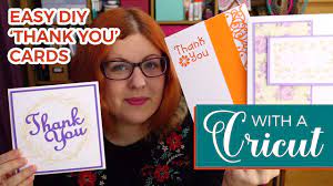 easy thank you cards with cricut design