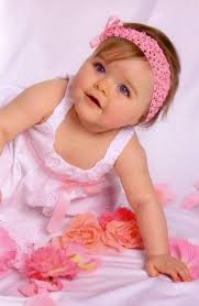Cute Baby Girl In Pink Frock Photographic Paper Children Posters