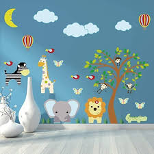 Supzone Jungle Animal Wall Stickers