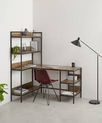 How much does the shipping cost for gray corner desk? Lomond Adjustable Corner Desk With Shelves Mango Wood And Black Made Com