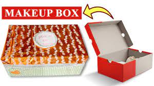 how to make makeup box with cardboard