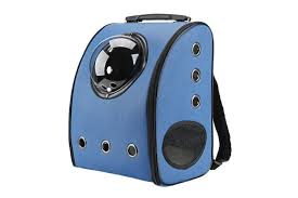 Padded adjustable shoulder straps combined with an adjustable chest strap to keep cat backpack securely worn in place. Blue Texsens Innovative Traveller Bubble Backpack Pet Carriers For Cats And Dogs Matt Blatt