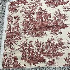 Red Toile Fabric Waverly 034