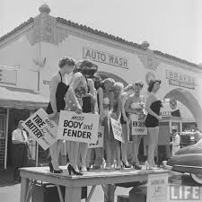 car wash beauty pageant thewaywewere 1950scar wash beauty pageant