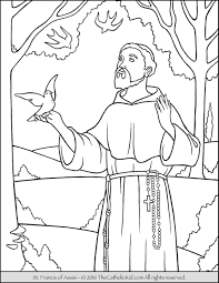 He loved the songs of france, the romance of france, and especially the free adventurous troubadours of france who wandered through europe. Saint Francis Coloring Page