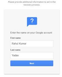 how to recover gmail account india
