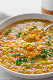 simple vegetable soup with lentils