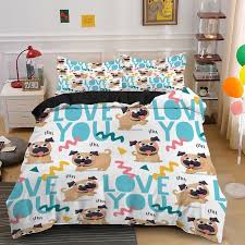 cartoon cat dog bedding set cute