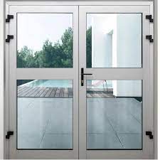 Grey Aluminium Glass Door Size