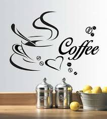 coffee cups kitchen wall stickers vinyl