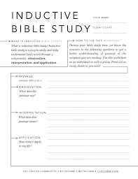 Working Unto God Inductive Bible Study Bible Study Tools