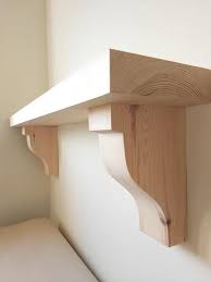 One Pair Solid Wooden Brackets Shelf