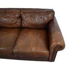 three cushion roll arm leather sofa sofas