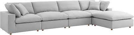 Sectional Sofa Set In Light Gray
