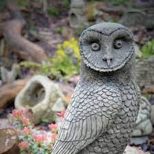 Barn Owl Stone Garden Ornament