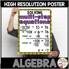 Algebra Poster Solving Multi Step