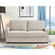 us pride furniture manchester polyester corduroy 70 in ivory square arms sofa bed