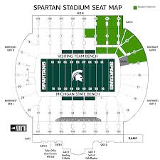 46 Punctual Spartan Stadium Seating Chart Row Numbers