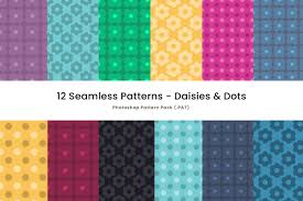 12 seamless daisy and dot patterns