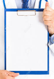 Doctor Holding A Blank Medical Chart