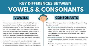 There are two types of sounds; The Key Differences Between Vowels And Consonants 7esl