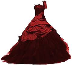 Jedes jahrzehnt hatte seine hochzeitskleider. O D W Schwarz Rot Lange Vintage Brautkleider Damen Gotisch Hochzeitskleider Rot 48 Amazon De Bekleidung