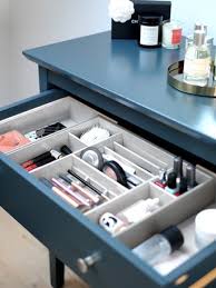 blush makeup in drawer organiser home