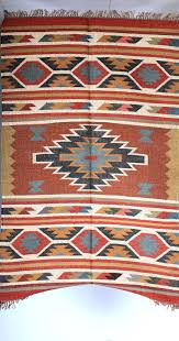 handwoven kilim rug indian rustic