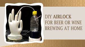 diy airlock for beer or wine brewing at
