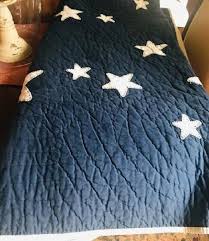 Shining Star Quilt Navy Blue Twin
