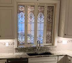 W 375 Elegant Kitchen Stained Glass