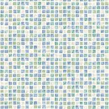harbor blue sea glass tiles wallpaper