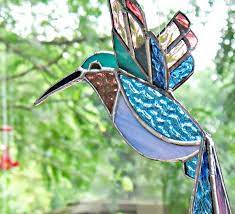 Stained Glass Birds Hummingbird Art