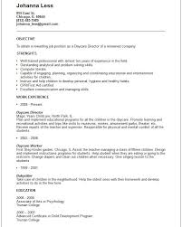 Daycare Cover Letter Idea Of Child Care Resume Objective Examples