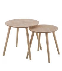 Set Of 2 Coffee Tables Round