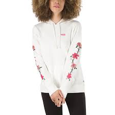 Vans sponsorship hoodie beyaz kadın sweatshirt. Barbed Floral Hoodie Shop Womens Sweatshirts At Vans