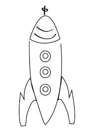 Kolorowanka Rysunek rakiety kosmicznej | Kolorowanki dla dzieci do druku