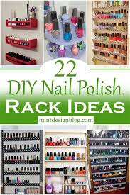 22 diy nail polish rack ideas mint