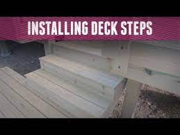 How To Install Deck Steps Diy Network