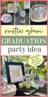 rustic graduation party idea neutral