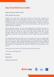 day care reference letter 4 templates