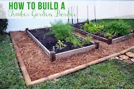 how to build a timber garden border