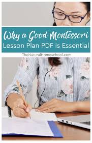 why a good montessori lesson plan pdf